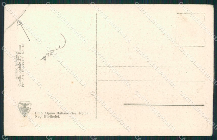 L'Aquila Morpurgo Gran Sasso Monte Prena CAI STRAPPO cartolina KS6832 – retro