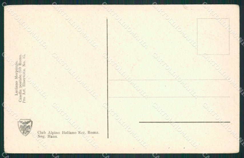 L'Aquila Morpurgo Gran Sasso Monte Prena CAI cartolina KS6833 – retro