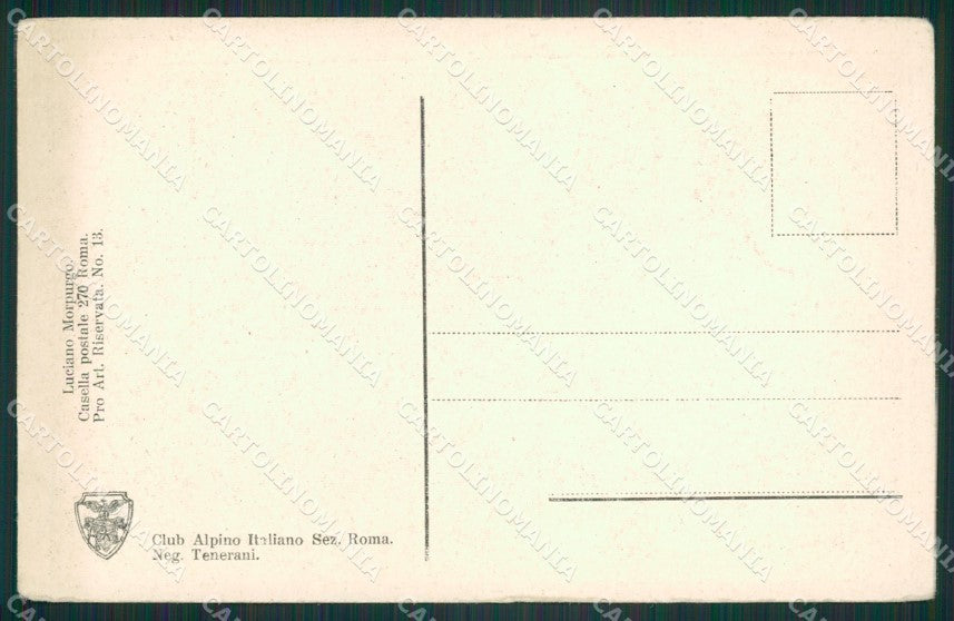 L'Aquila Morpurgo Gran Sasso Corno Grande CAI cartolina KS6836 – retro