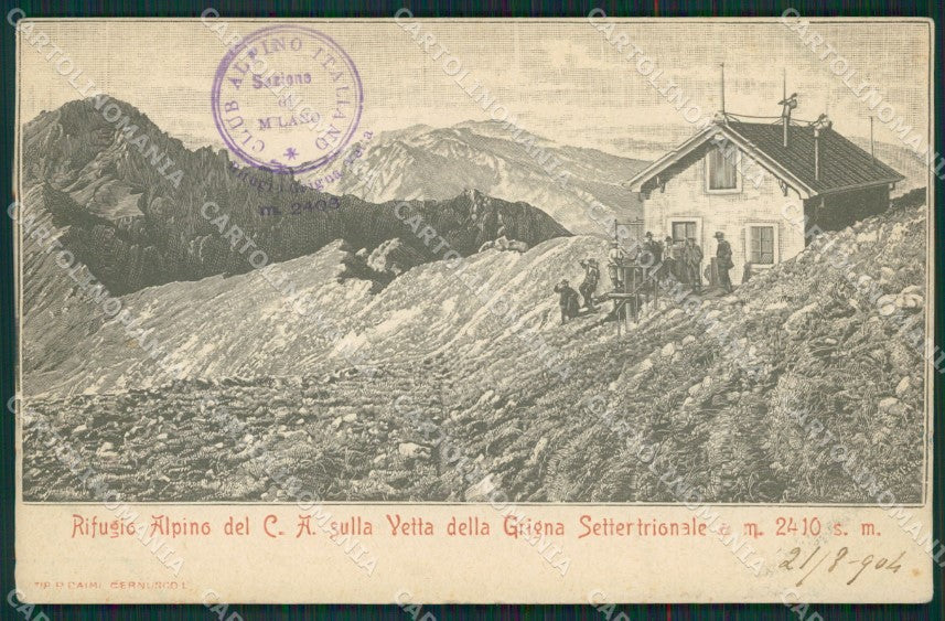 Lecco Grigna Settentrionale CAI Rifugio Alpino cartolina KS6853 – fronte