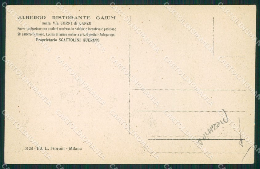 Como Canzo Ristorante Gaium PIEGHINA cartolina KS6860 – retro