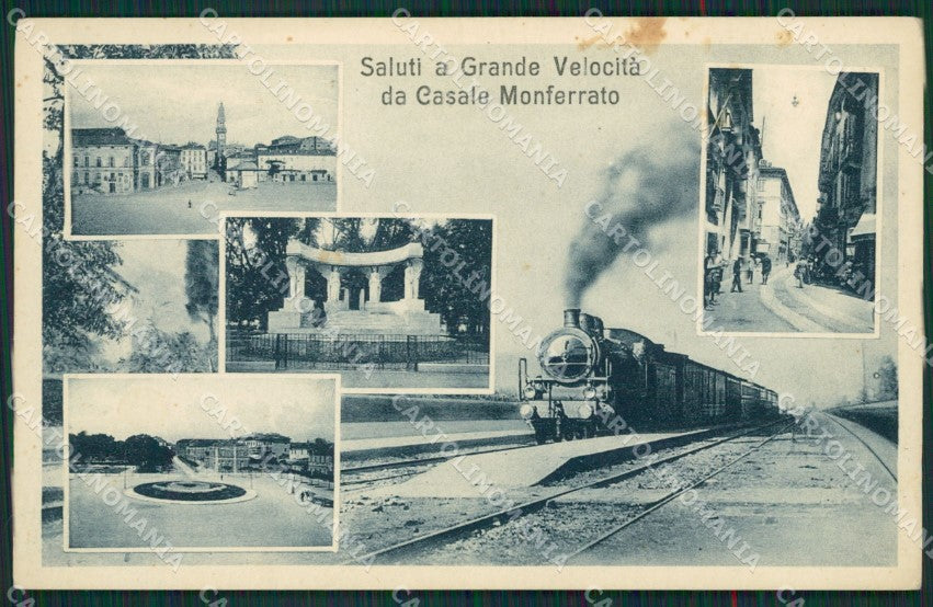 Alessandria Casale Monferrato Saluti Grande Velocità Treno cartolina KS6867 – fronte