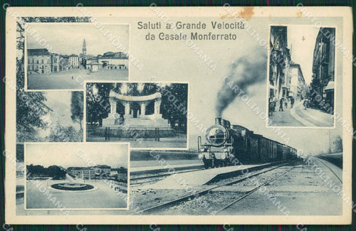 Alessandria Casale Monferrato Saluti Grande Velocità Treno cartolina KS6867 – fronte