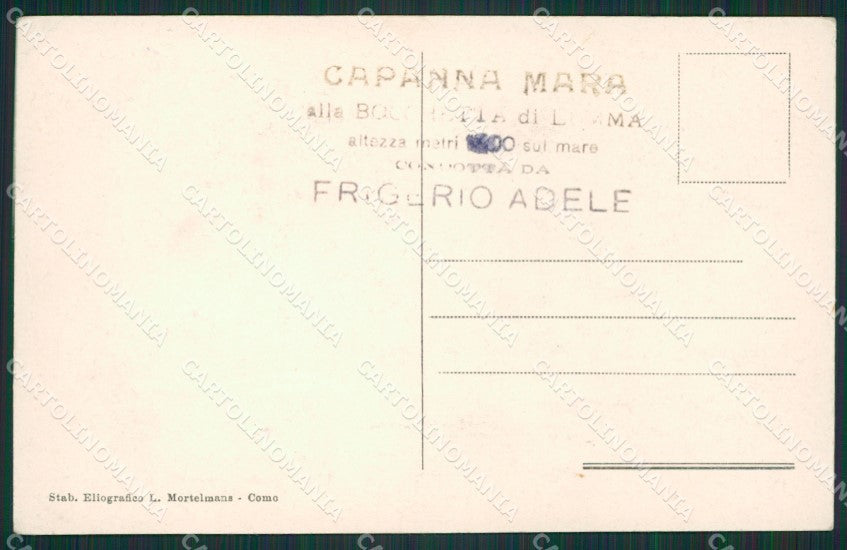 Como Bocchetta di Lemma Stella Alpina Capanna Mara cartolina KS6869 – retro