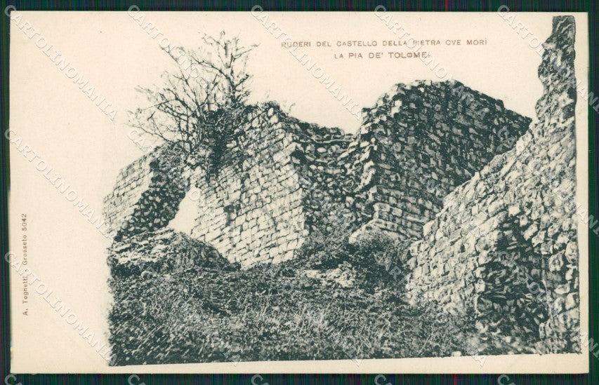 Grosseto Gavorrano Castello della Pietra Pia De Tolomei cartolina KS6878 – fronte
