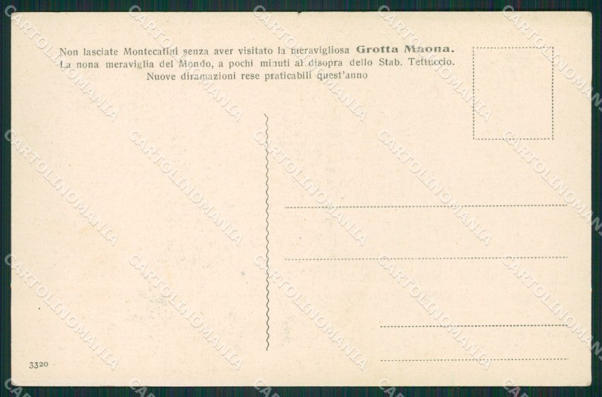 Pistoia Montecatini Grotta Maona cartolina KS6888 – retro