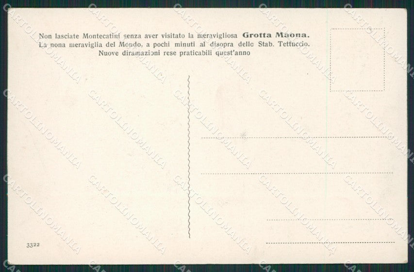 Pistoia Montecatini Grotta Maona cartolina KS6889 – retro
