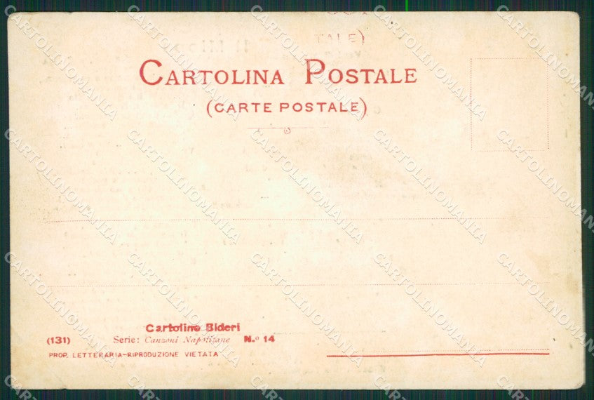 Napoli Costumi Il Miope Macchietta Bideri cartolina KS6915 – retro