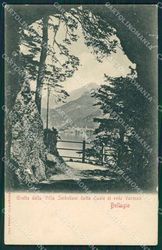 Como Bellagio Varenna Villa Serbelloni Grotta STRAPPINI cartolina KS6928 – fronte
