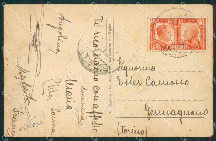 Napoli Città PIEGA Caracciolo Mapuano cartolina KS6933 – retro