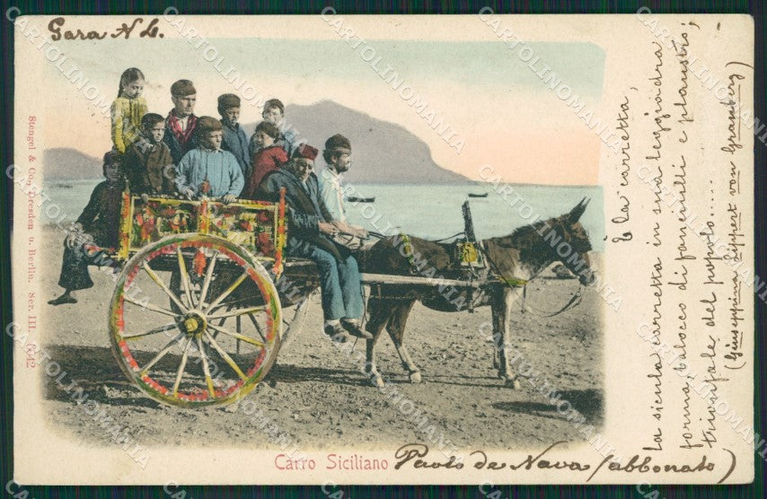Palermo Città Carretto Siciliano cartolina KS6935 – fronte
