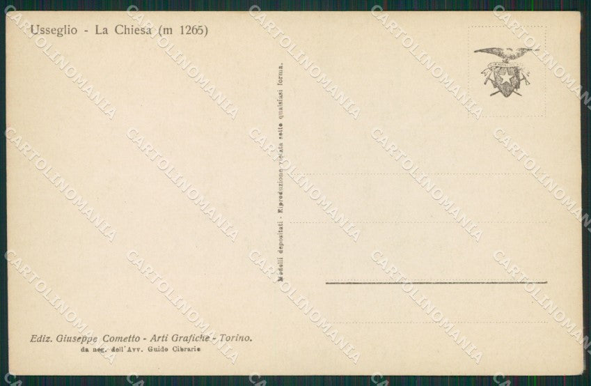 Torino Usseglio Cometto foto Chiesa cartolina KS6951 – retro