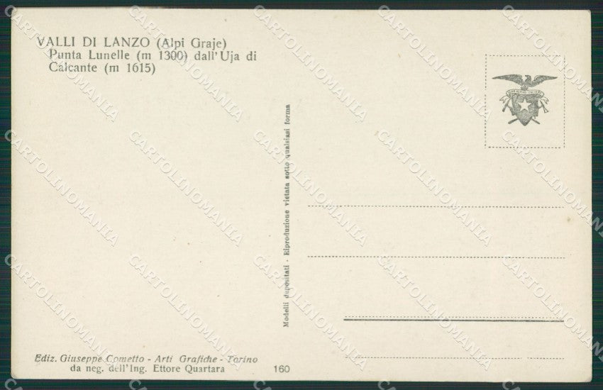 Torino Lanzo Valli di Cometto Lunelle foto cartolina KS6959 – retro