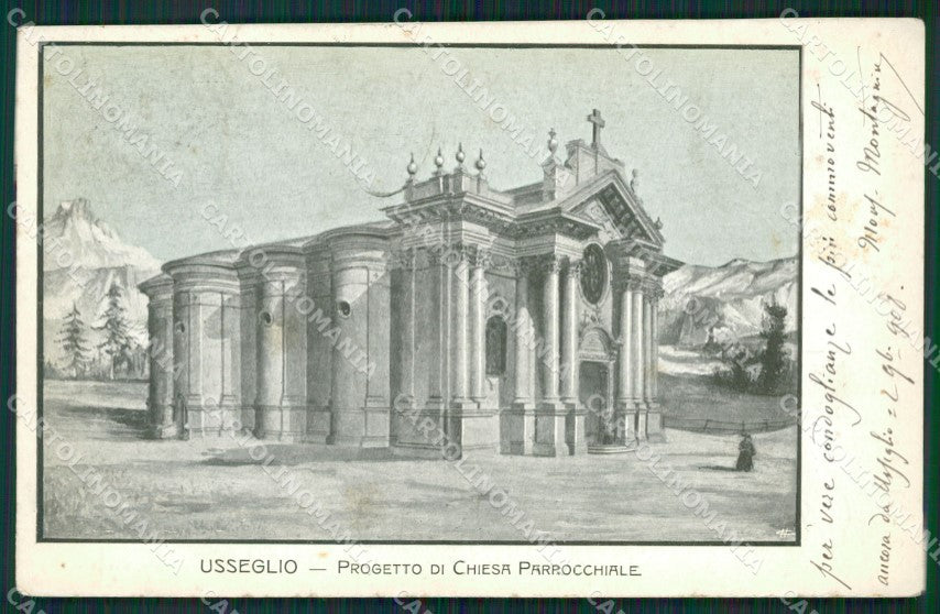 Torino Usseglio Progetto Casa Parrocchiale cartolina KS6968 – fronte