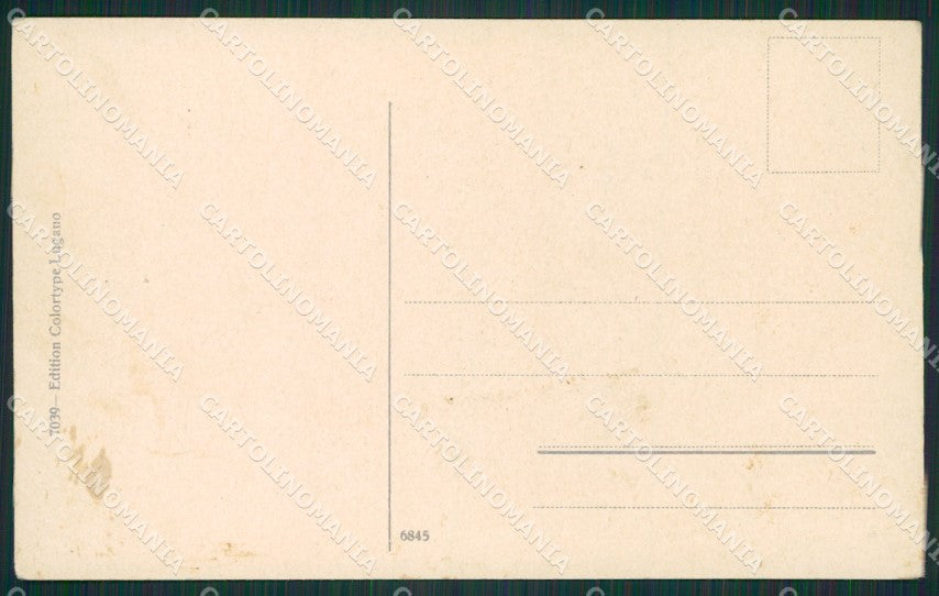 Svizzera Lugano Hotel Americana Piazza Giardino cartolina KS6975 – retro