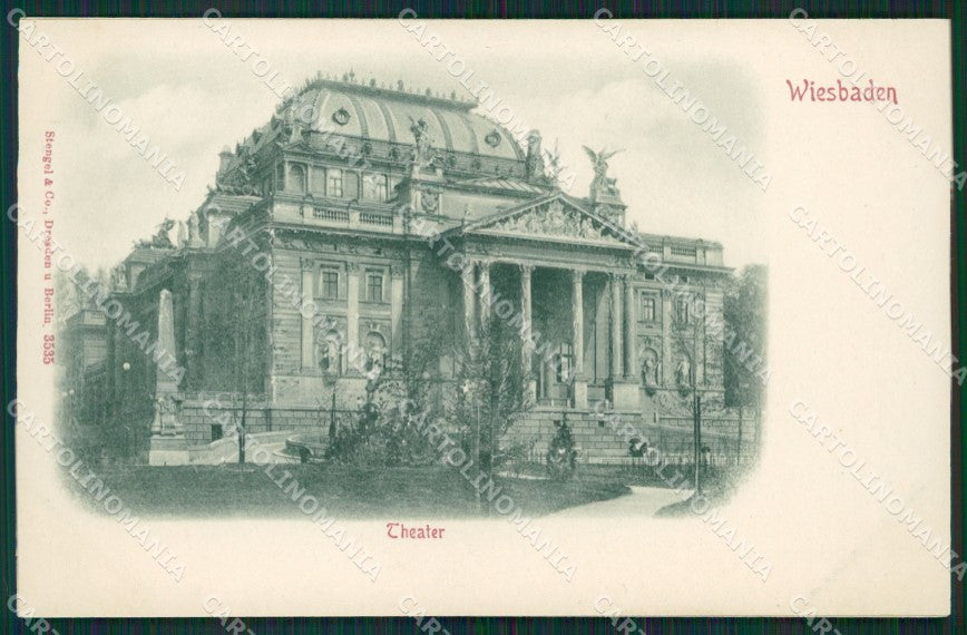 Germania Wiesbaden Teatro Rilievo Relief Stengel 3535 postcard cartolina KS6986 – fronte