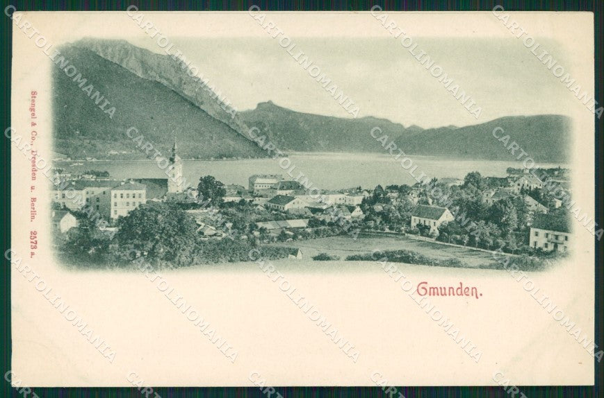 Austria Gmunden Rilievo Relief Stengel 2573 postcard cartolina KS6997 – fronte