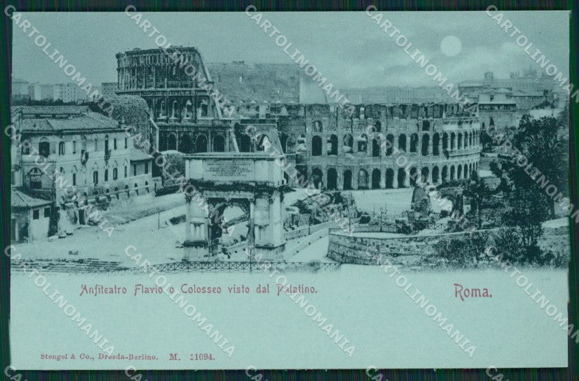 Roma Città Chiaro di Luna Colosseo Stengel 11094 cartolina KS7004 – fronte