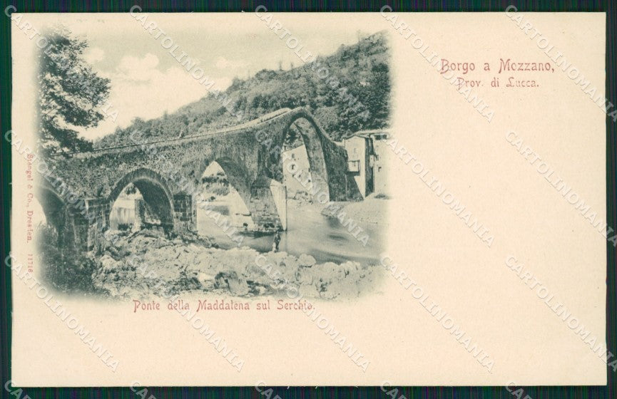 Lucca Borgo a Mozzano Ponte Maddalena Stengel 11716 cartolina KS7013 – fronte