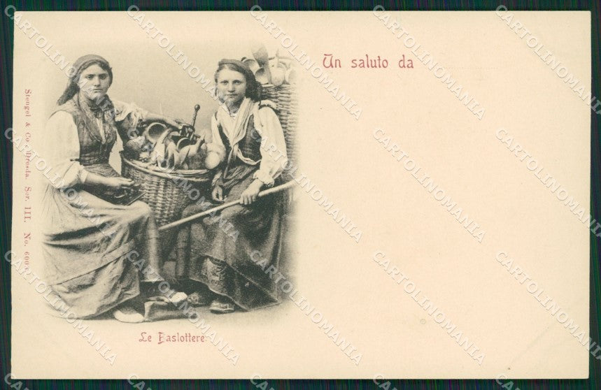 Lecco Como Costumi Brianza La Baslottera Stengel 6003 postcard cartolina KS7028 – fronte