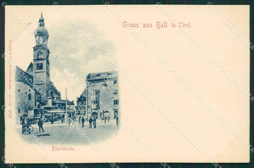 Austria Hall Tirol Stengel 3933 postcard cartolina KS7034 – fronte