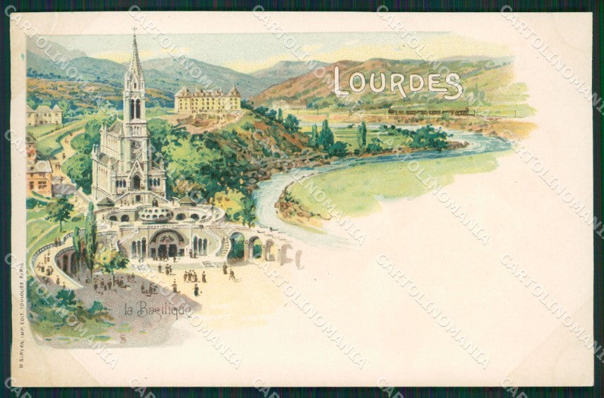 Francia Lourdes Gruss postcard cartolina KS7088 – fronte