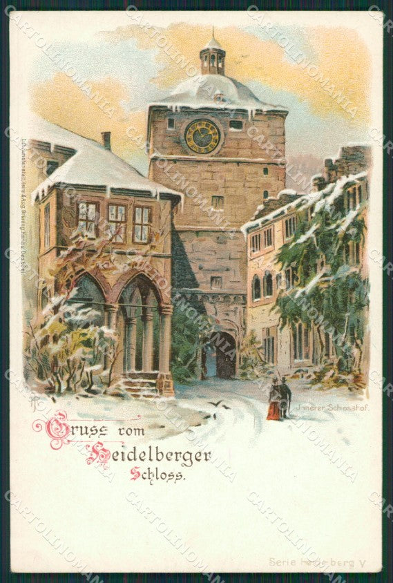 Germania Heidelberger Gruss postcard cartolina KS7092 – fronte