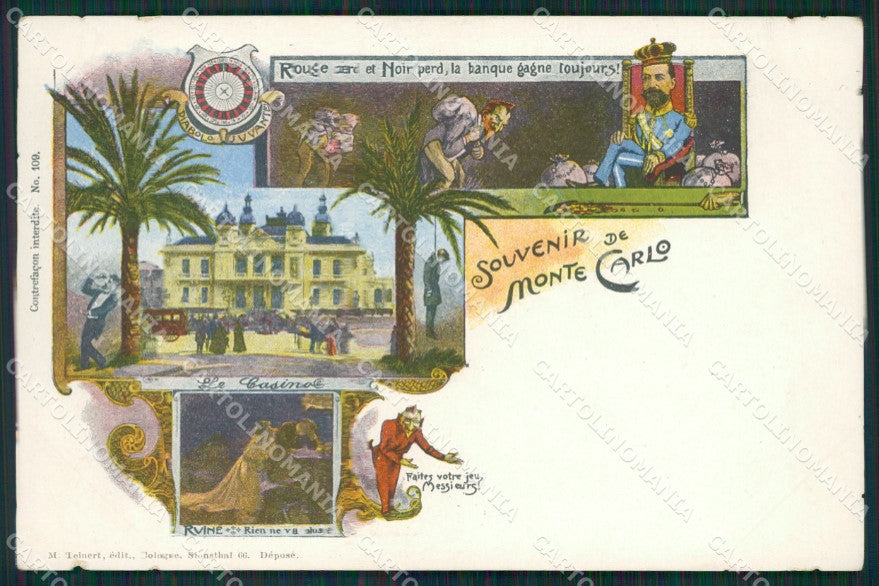 Monaco Monte Carlo Roulette Gruss postcard cartolina KS7096 – fronte