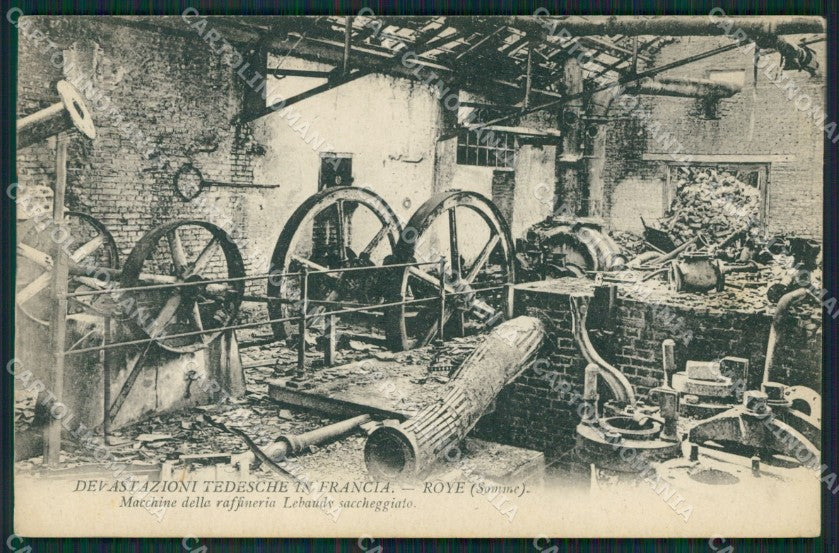 Francia Roye Somme WW1 postcard cartolina KS7128 – fronte