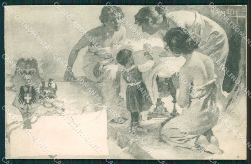 Artist Hohenstein Art Nouveau Lady postcard cartolina KS7157 – fronte