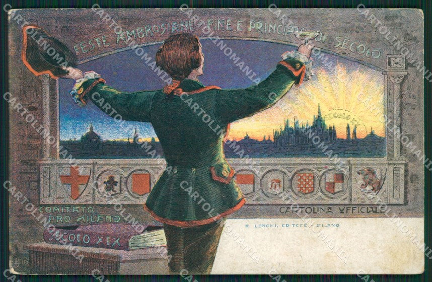 Milano Feste Ambrosiane Commemorativa postcard cartolina KS7191 – fronte