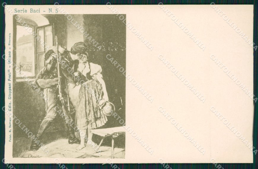 Artist Stoppani Serie Baci Soldier postcard cartolina KS7230 – fronte