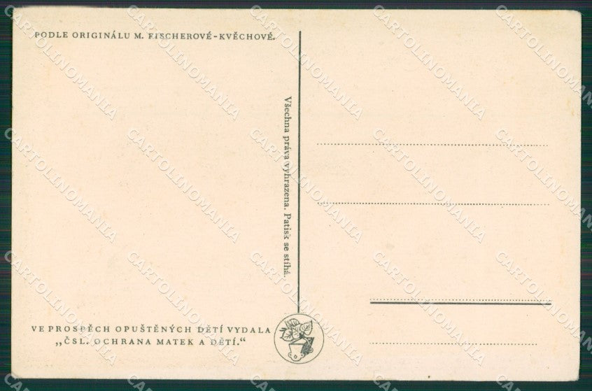 Fischerova Marie Kvechova Angel Christmas Buon Natale Augurale cartolina KS7249 – retro