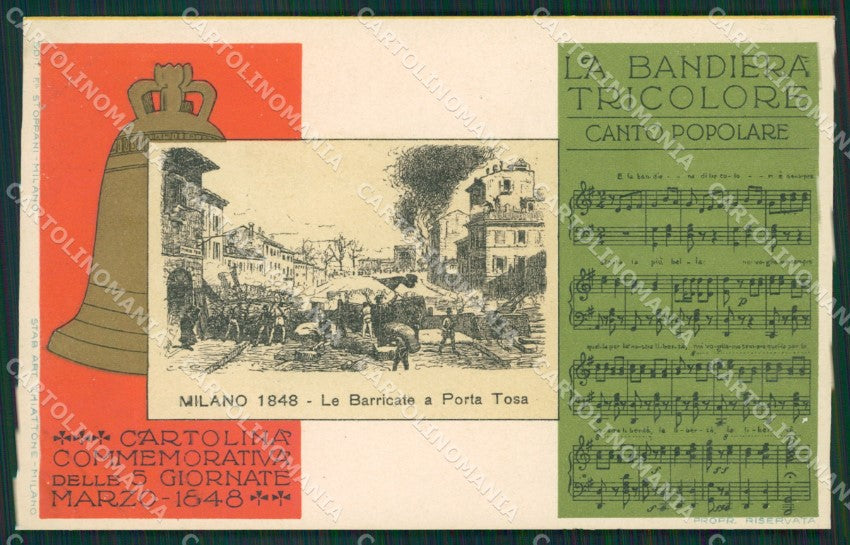 Milano Cinque Giornate Art Nouveau Chiattone postcard cartolina KS7269 – fronte