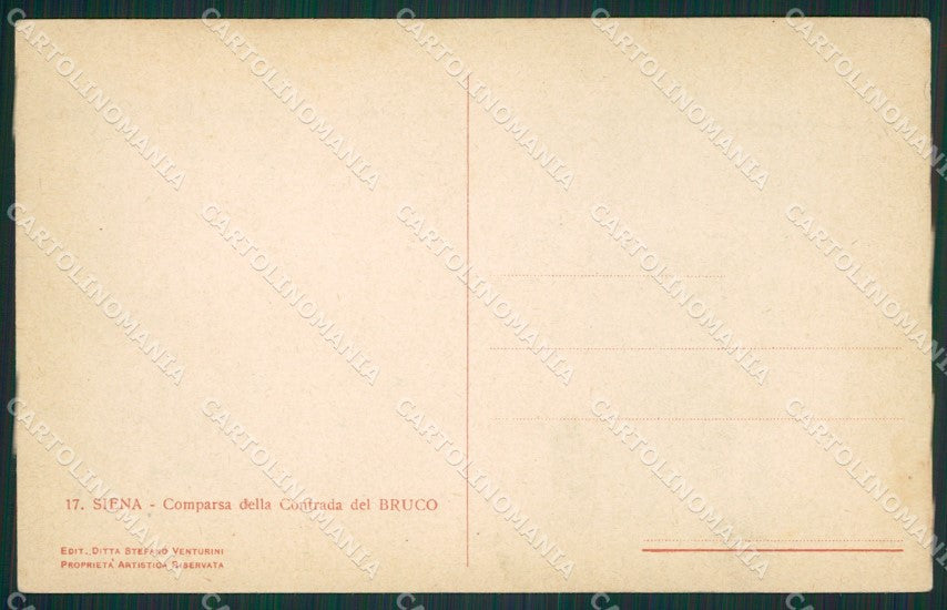 Lavagnini Siena Palio Contrada Bruco postcard cartolina KS7274 – retro