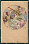 Corbella Art Deco Pierrot Degami 1016 CREASE postcard cartolina KS7304 – fronte