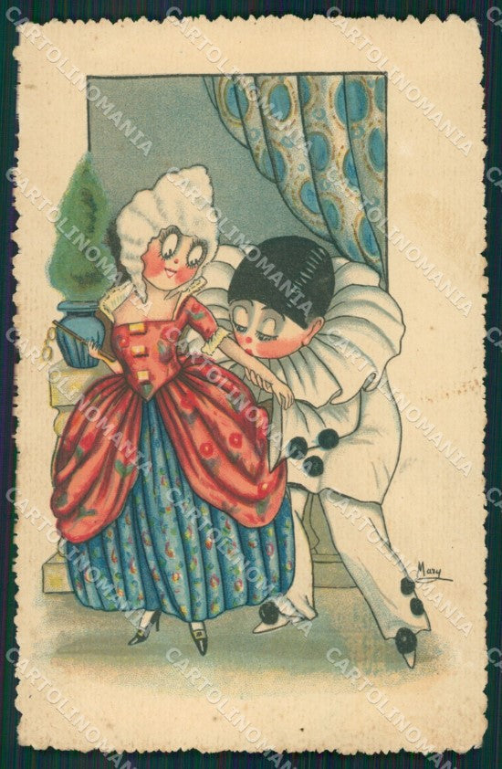 Artist Mary Pierrot CREASE serie 914 postcard cartolina KS7371 – fronte