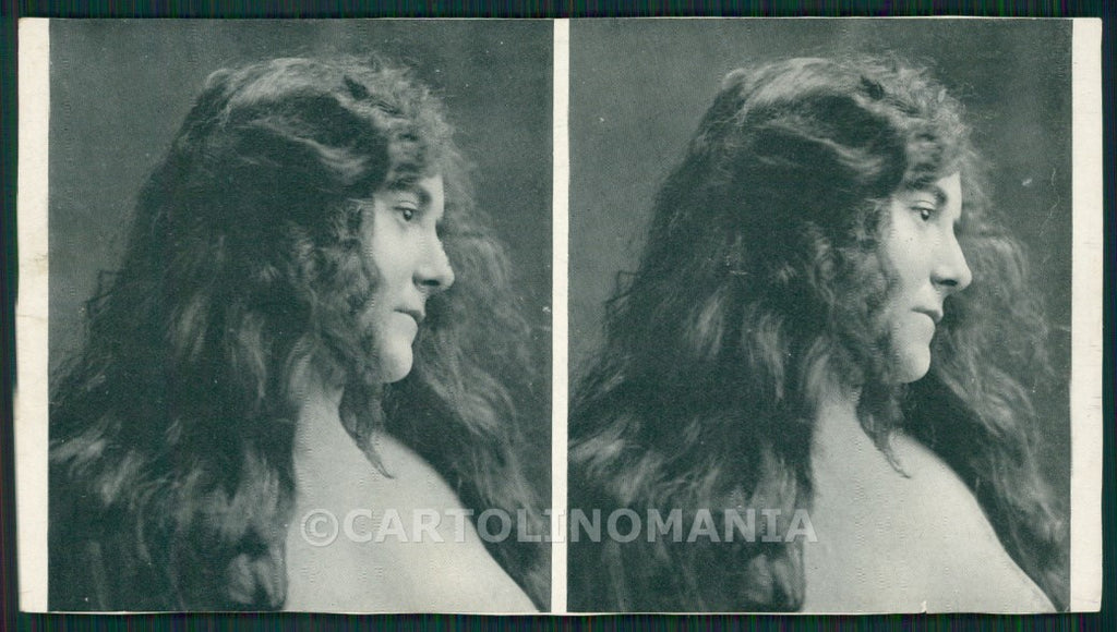 Artist French Lady Litho Stereoview 17X9,5 cm KS7494 – fronte