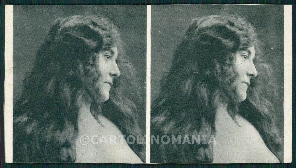 Artist French Lady Litho Stereoview 17X9,5 cm KS7494 – fronte