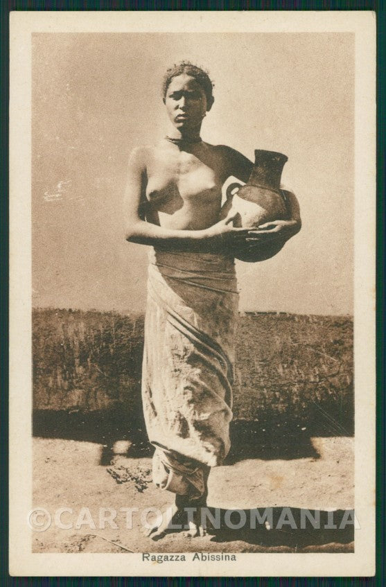 Ethnic North Africa Nude Lady postcard KS7500 – fronte
