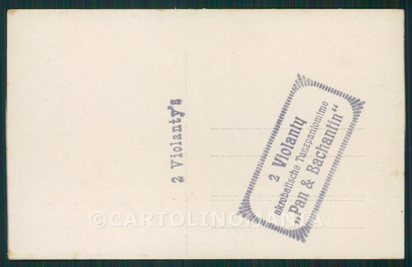 Nude Dancing Lady Pan Bacchantin Real Photo postcard KS7515 – retro