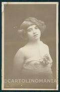 Italian Risque Nude Lady ABRADED Real Photo postcard KS7526 – fronte