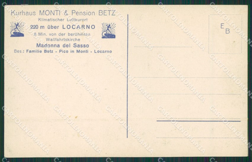 Svizzera Locarno Madonna del Sasso foto cartolina KS7715 – retro