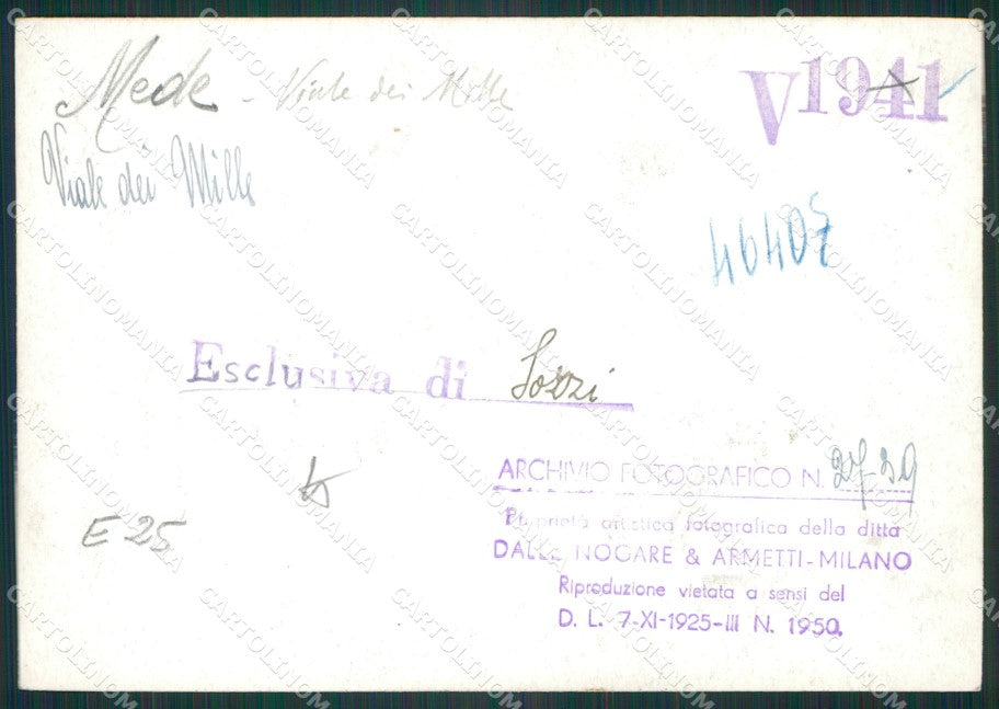 Pavia Mede Via dei Mille Bozza FG foto cartolina KS7747 – retro