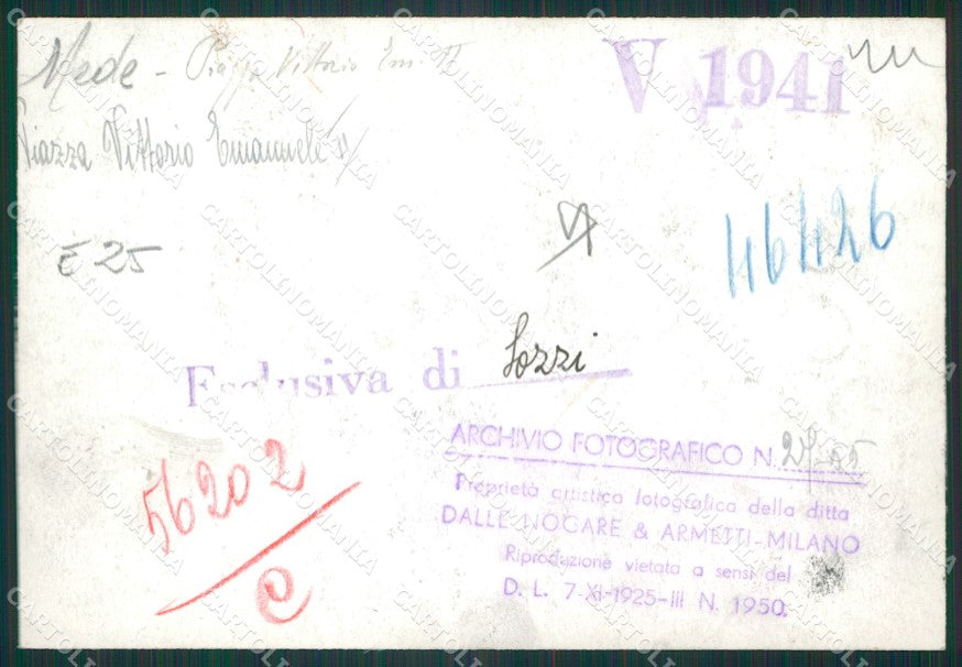 Pavia Mede Piazza Vittorio Emanuele II Bozza FG foto cartolina KS7748 – retro