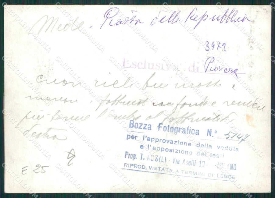 Pavia Mede Piazza della Repubblica Bozza FG foto cartolina KS7760 – retro
