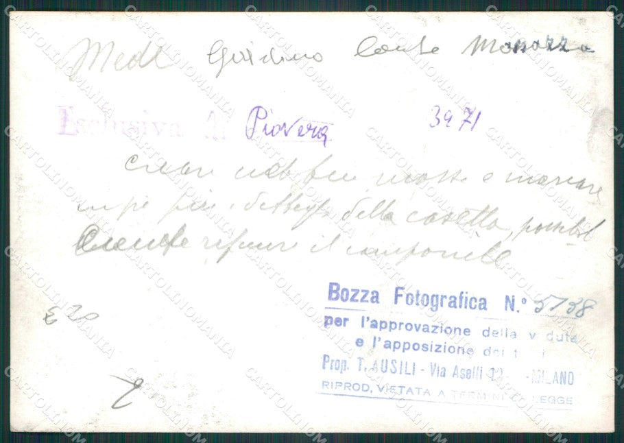 Pavia Mede Giardino Conte Massazza Bozza FG foto cartolina KS7765 – retro