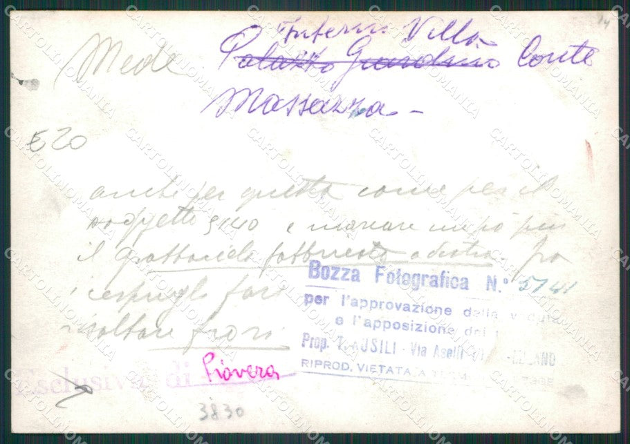 Pavia Mede Interno Villa Conte Massazza Bozza FG foto cartolina KS7766 – retro