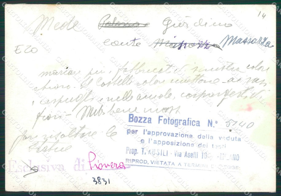 Pavia Mede Interno Villa Conte Massazza Bozza FG foto cartolina KS7767 – retro