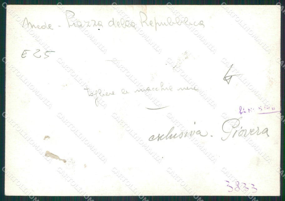 Pavia Mede Piazza della Repubblica Bozza FG foto cartolina KS7770 – retro